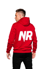 NR PATCHED LOGO HOOD RED